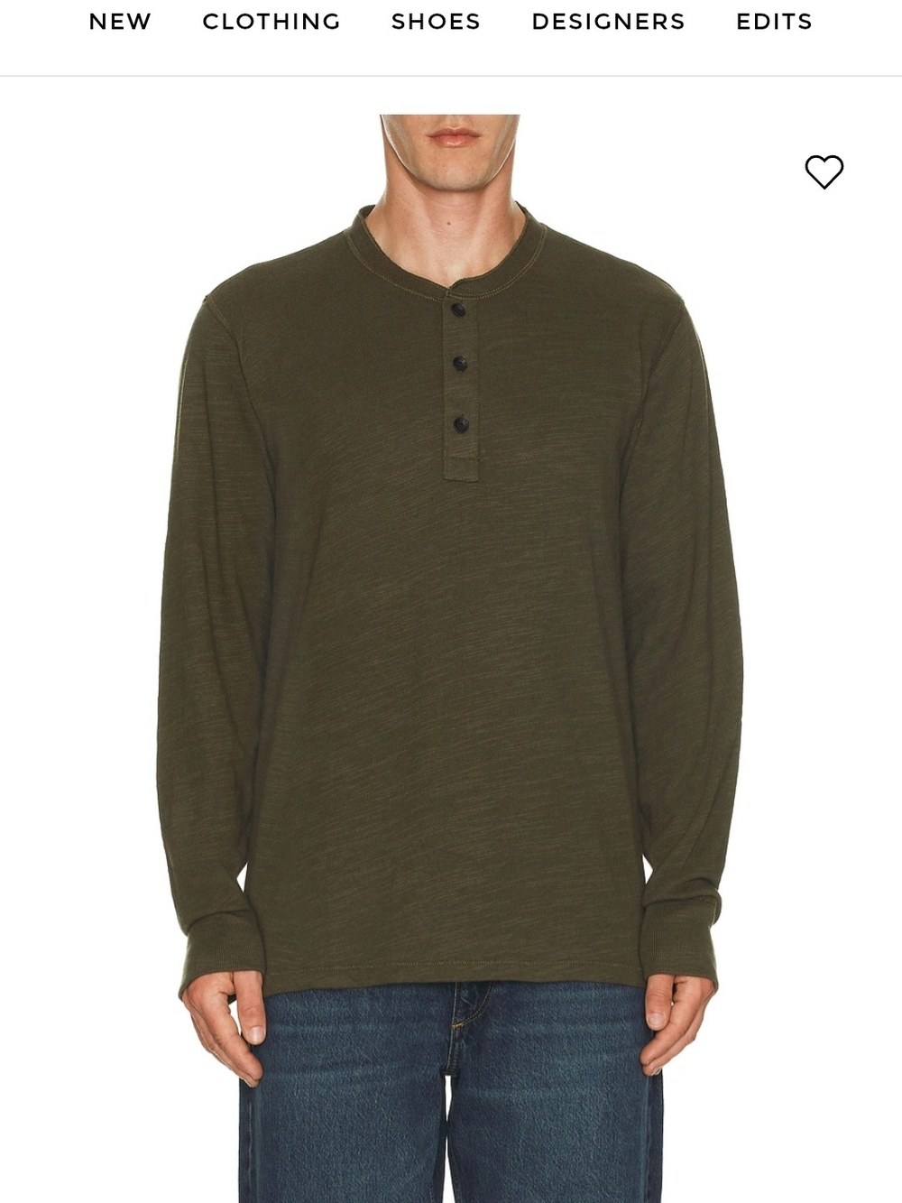 Rag & Bone Classic Flame Henley Shirt XXL Long Sleeve Tee Peru Cotton